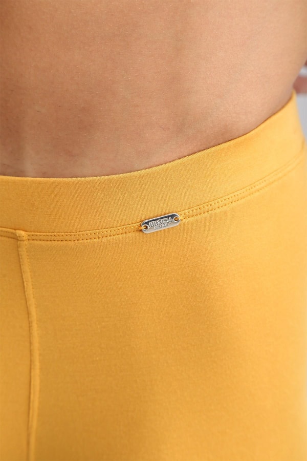 Mısırlı BAMBU ZEUS LUXURY Regular Fit Metal Armalı Long Boxer Hardal