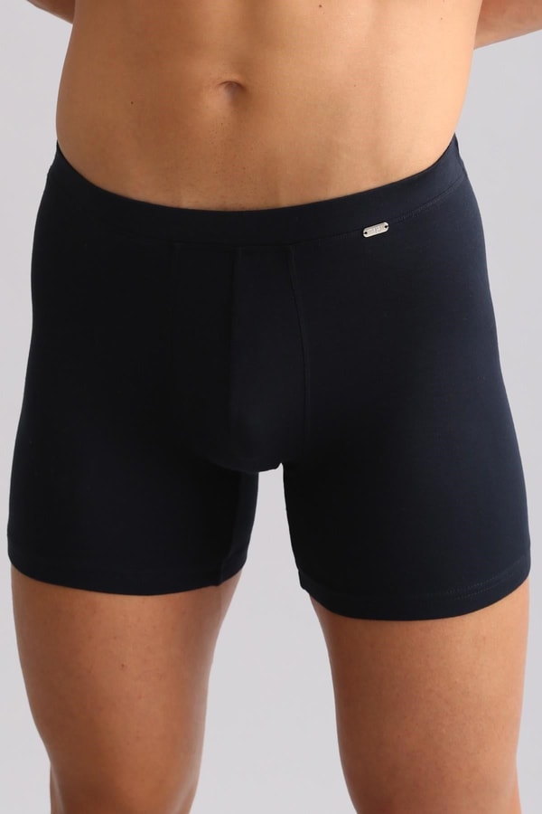 Mısırlı BAMBU ZEUS LUXURY Regular Fit Metal Armalı Long Boxer Lacivert