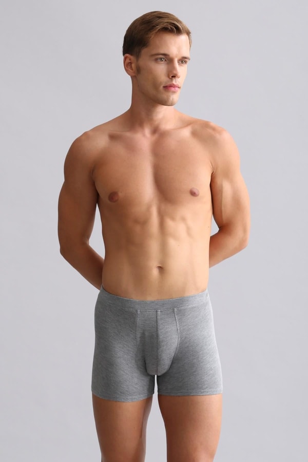 Mısırlı BAMBU ZEUS Regular Fit Boxer Gri Melanj