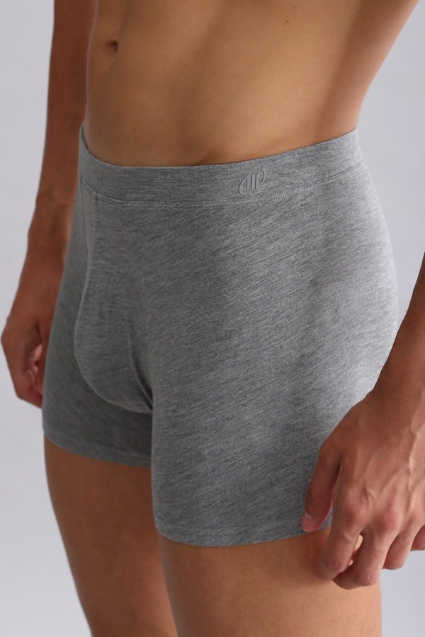 Mısırlı BAMBU ZEUS Regular Fit Boxer Gri Melanj