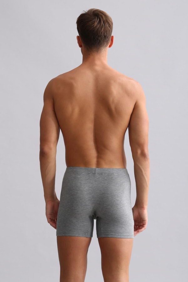 Mısırlı BAMBU ZEUS Regular Fit Long Boxer Gri Melanj