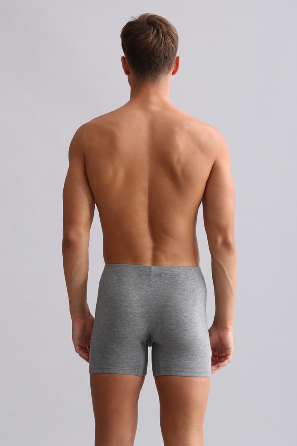 Mısırlı BAMBU ZEUS Regular Fit Long Boxer Gri Melanj