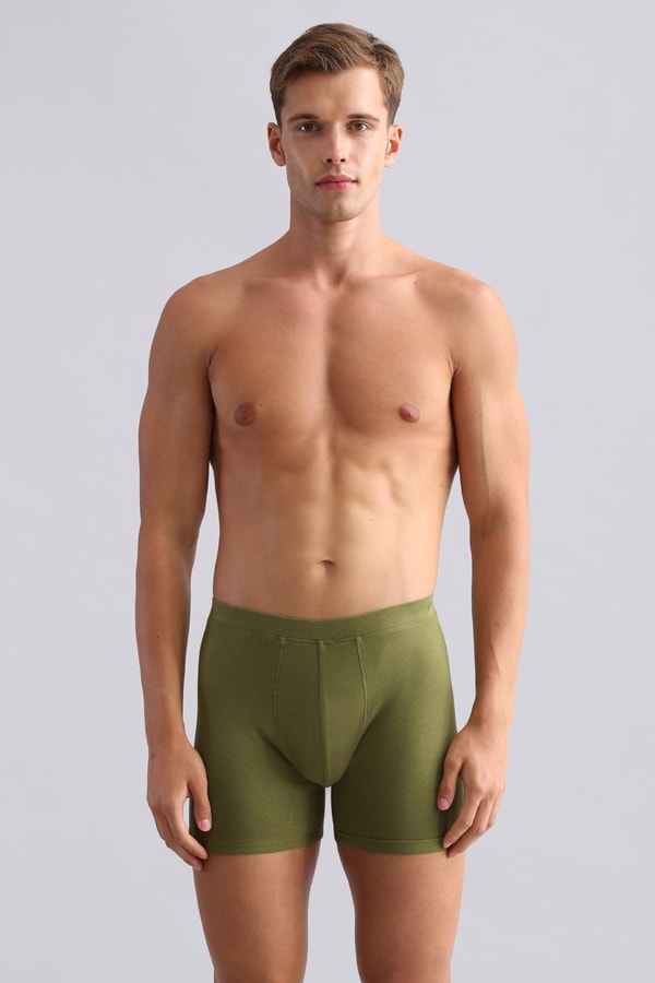 Mısırlı BAMBU ZEUS Regular Fit Long Boxer Haki