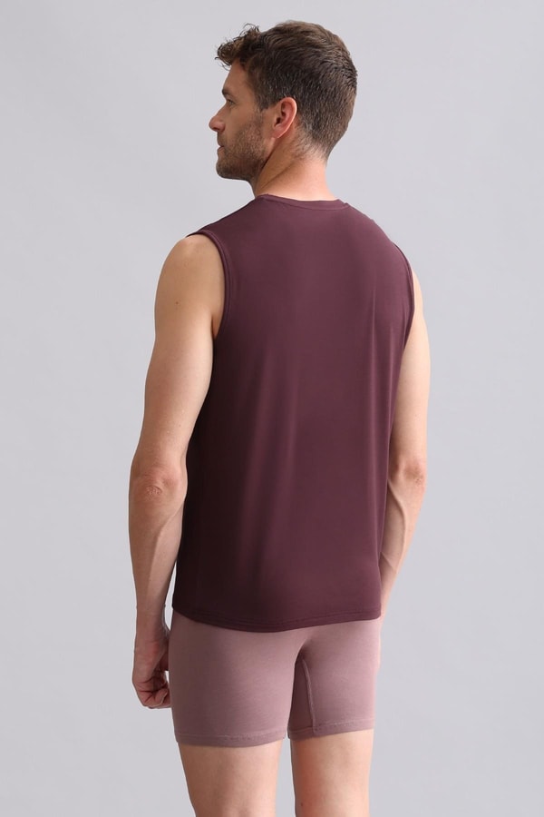 Mısırlı BAMBU ZEUS Regular Fit V Yaka Sporcu Atlet Mor