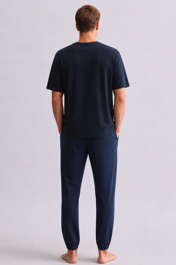 Mısırlı Erkek Bambu Jogger Pantolon Lacivert