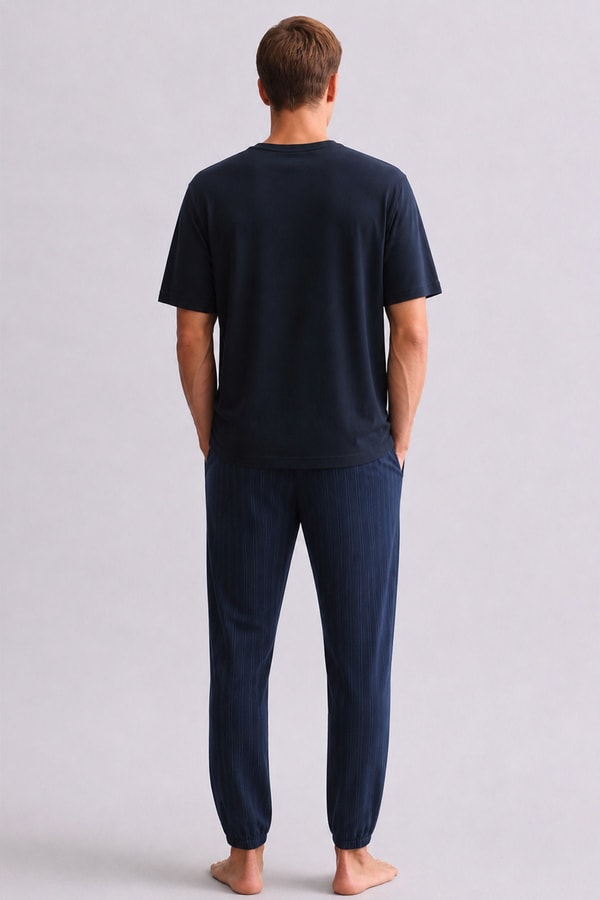 Mısırlı Erkek Bambu Jogger Pantolon Lacivert