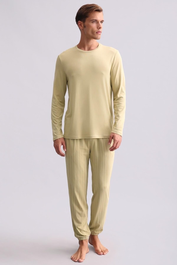 Mısırlı Erkek Bambu Sweatshirt Adaçayı Yeşili
