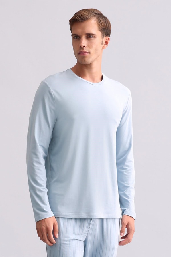 Mısırlı Erkek Bambu Sweatshirt Mavi