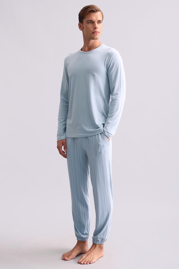 Mısırlı Erkek Bambu Sweatshirt Mavi