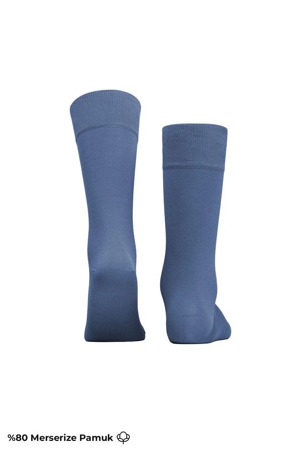 Mısırlı Erkek Merserize Ergonomik Soket Çorap Likralı Gece Mavisi