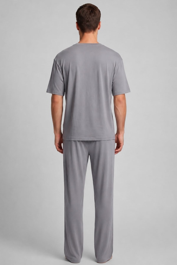 Mısırlı Erkek Modal Karışımlı Pijama Takım Gri
