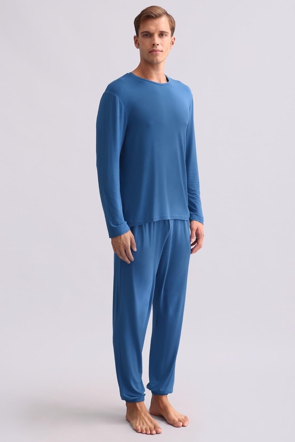 Mısırlı Erkek Modal Sweatshirt Koyu Lacivert