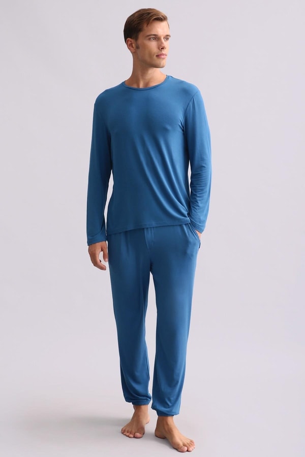 Mısırlı Erkek Modal Sweatshirt Koyu Lacivert