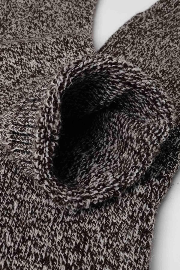 Mısırlı Erkek Norweger Merino Yünü Kışlık Tekli Soket Bot Çorabı Kahverengi