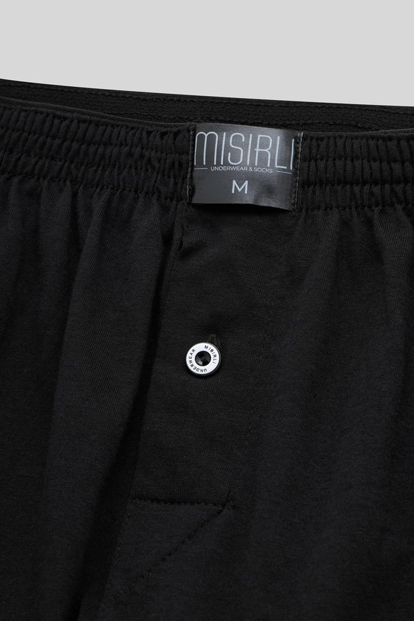 Mısırlı Erkek Pamuklu Ares Şort  Boxer Siyah