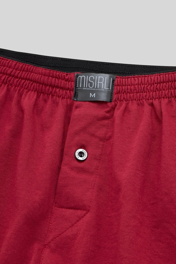 Mısırlı Erkek Pamuklu Ares Şort  Boxer Bordo