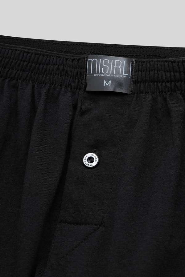 Mısırlı Erkek Pamuklu Ares Şort  Boxer Siyah