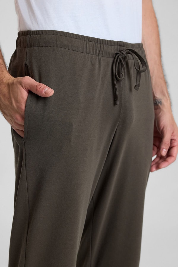 Mısırlı Erkek Pamuklu Beli Lastikli Jogger Haki