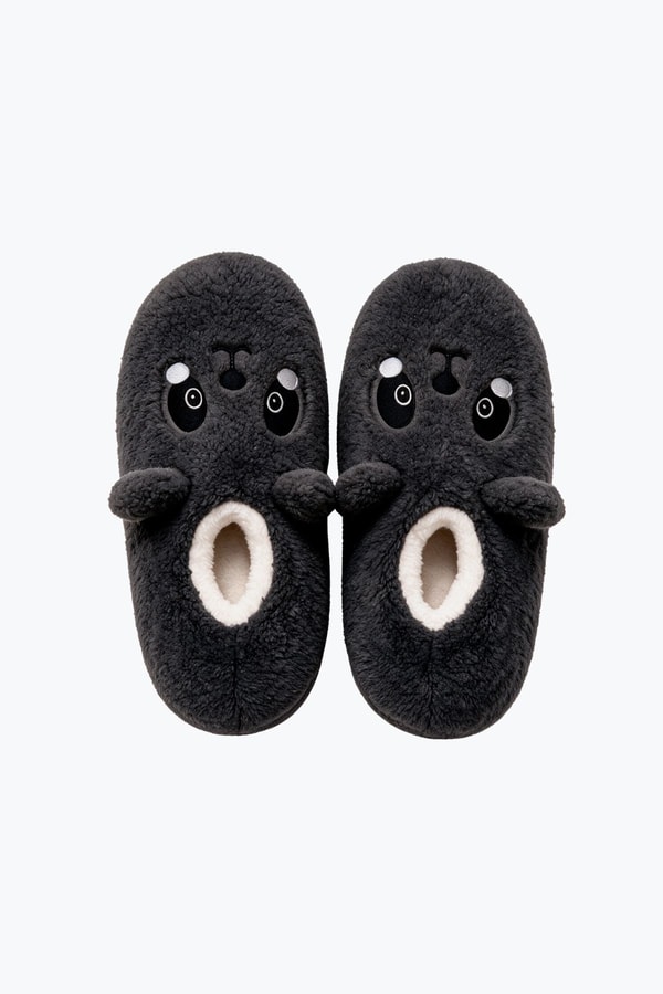 Mısırlı Erkek Panda Figürlü Panduf Füme