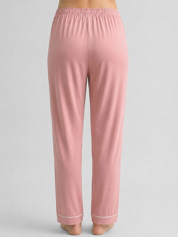 Mısırlı Kadın Bambu Beli Lastikli  Pijama Alt Toz Pembe