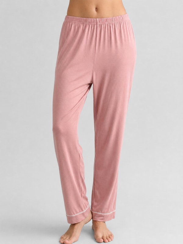 Mısırlı Kadın Bambu Beli Lastikli  Pijama Alt Toz Pembe