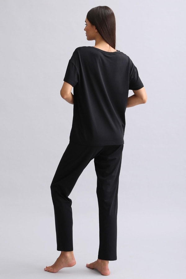 Mısırlı Kadın Bambu Pijama Alt Siyah