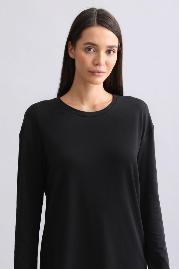 Mısırlı Kadın Bambu Sweatshirt Siyah