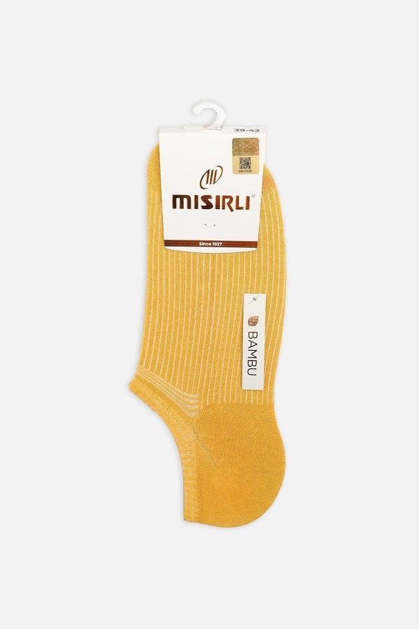 Mısırlı Kadın Bambu Tekli Yazlık No Show Çorap Sarı