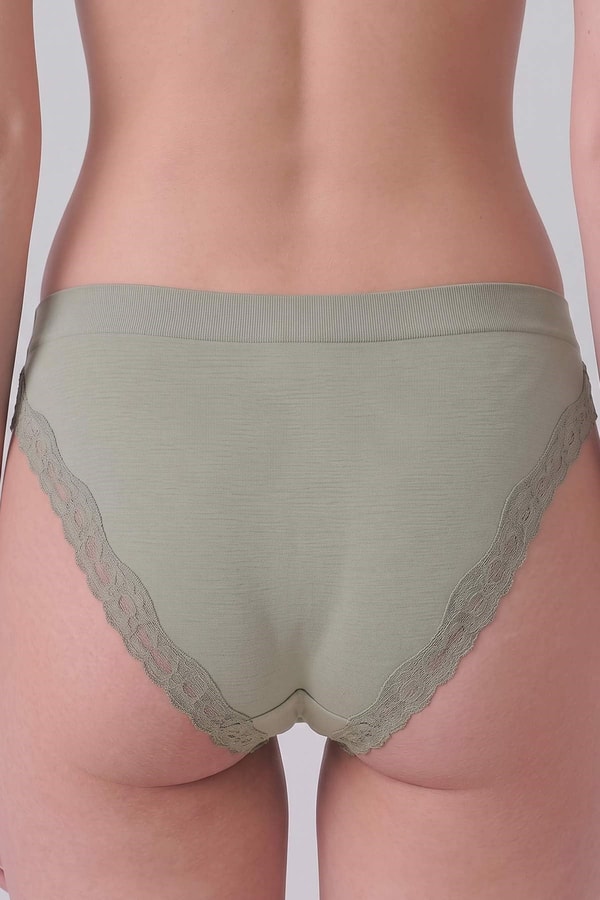 Mısırlı Kadın Modal Seamless Brief Slip Çağla Yeşili