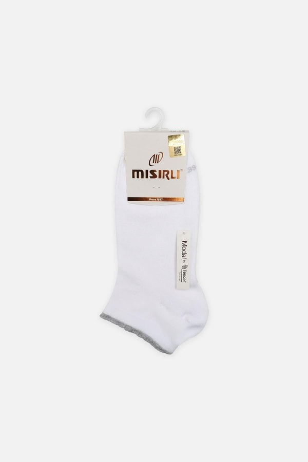 Mısırlı Kadın Modal Tekli Yazlık Sneaker Çorap Beyaz