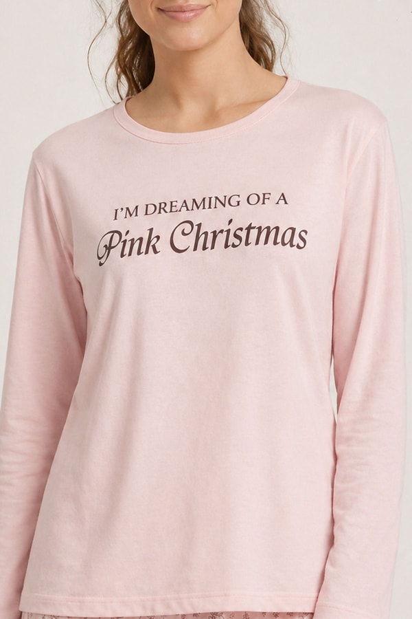 Mısırlı Kadın Pamuk Tavşan Baskı Detaylı Pijama Takım Açık Sarı