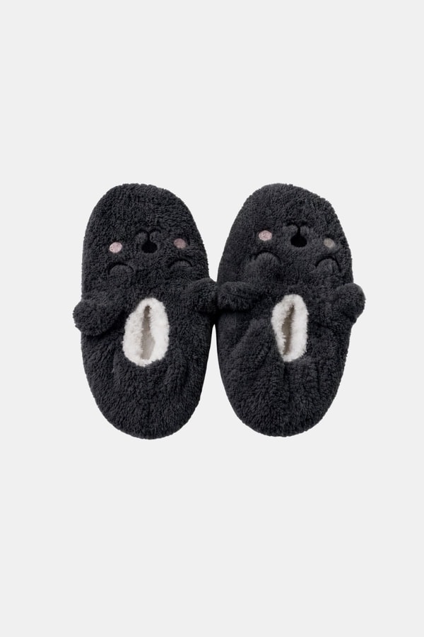 Mısırlı Kadın Panda Figürlü Panduf Füme
