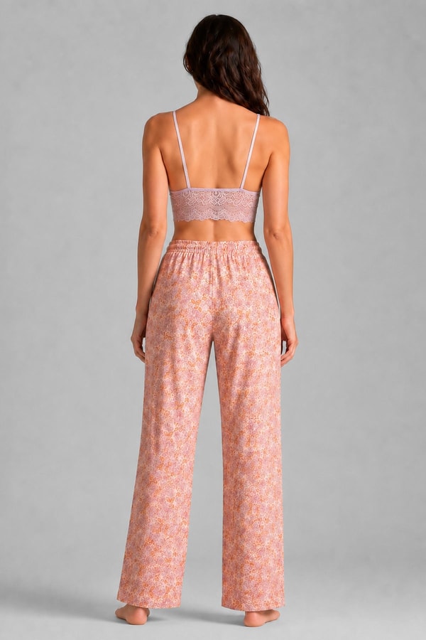 Mısırlı Kadın Saten Üçlü Pijama Takım Çok Renkli