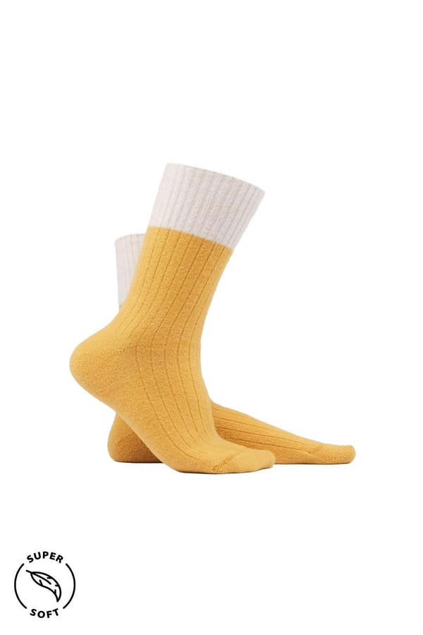 Mısırlı Kadın Soft Peluş Termal 6 Çift Kutulu Soket Çorap Çok Renkli