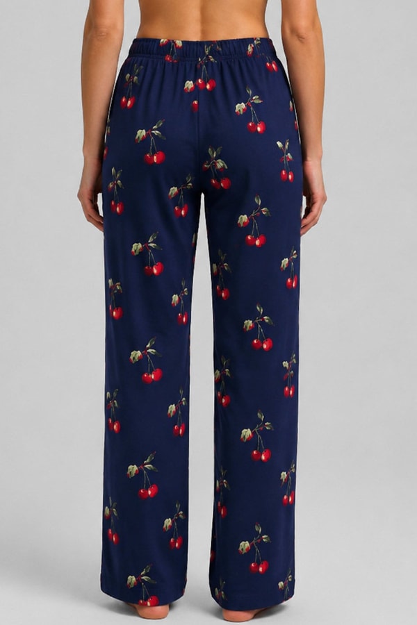 Mısırlı Kadın Viskon Alt Pijama Lacivert