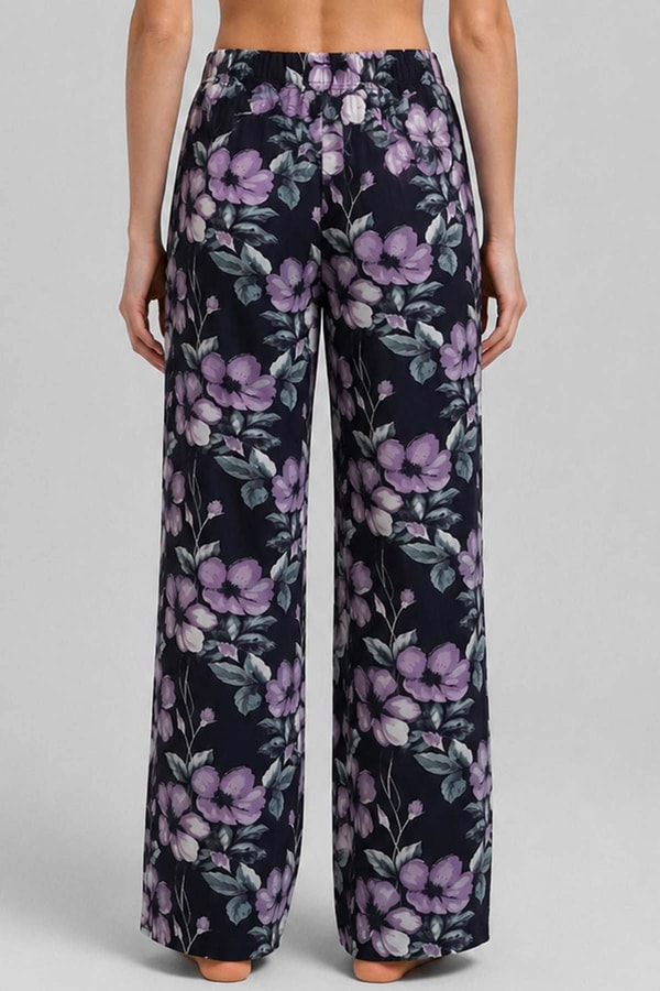 Mısırlı Kadın Viskon Alt Pijama Siyah