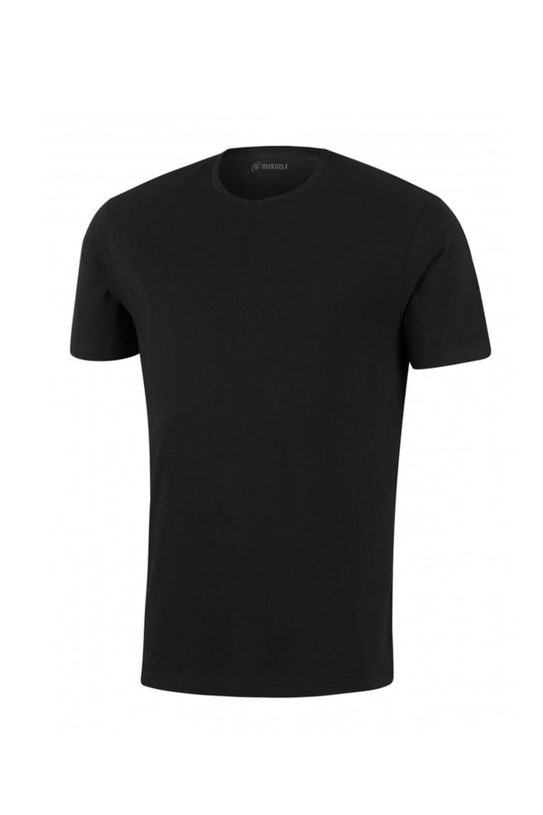 Mısırlı Modal Bisiklet Yaka Regular Fit Fanila / T-Shirt Siyah