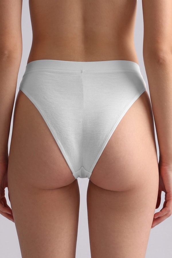 Mısırlı Modal by TENCEL HERA Gizli Lastikli Brazillian 3'lü Külot Beyaz
