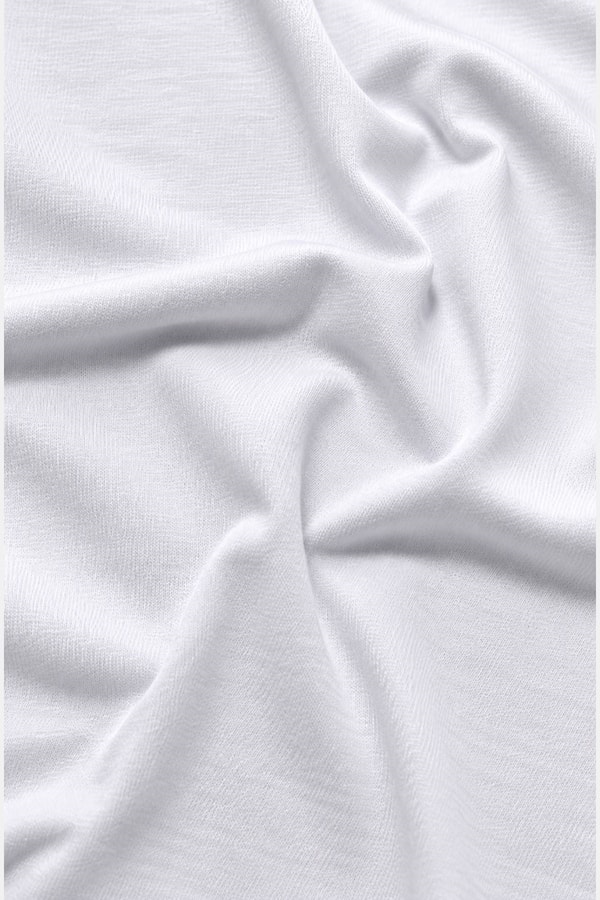 Mısırlı ORGANIC Pamuklu HERCULES Slim Fit Bisiklet Yaka Fanila Beyaz