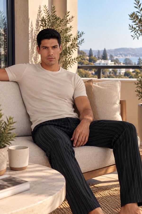 Mısırlı ORGANIC Pamuklu HERCULES Slim Fit Bisiklet Yaka Fanila Toprak Bej