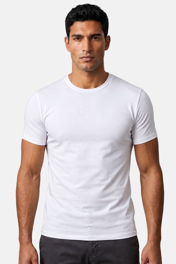 Mısırlı ORGANIC Pamuklu HERCULES Slim Fit Üçlü Fanila Beyaz