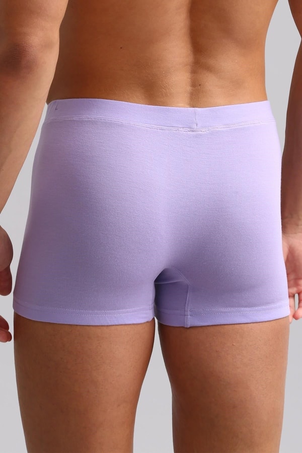 Mısırlı ORGANIC Pamuklu ZEUS LUXURY Regular Fit Metal Armalı Boxer Mor