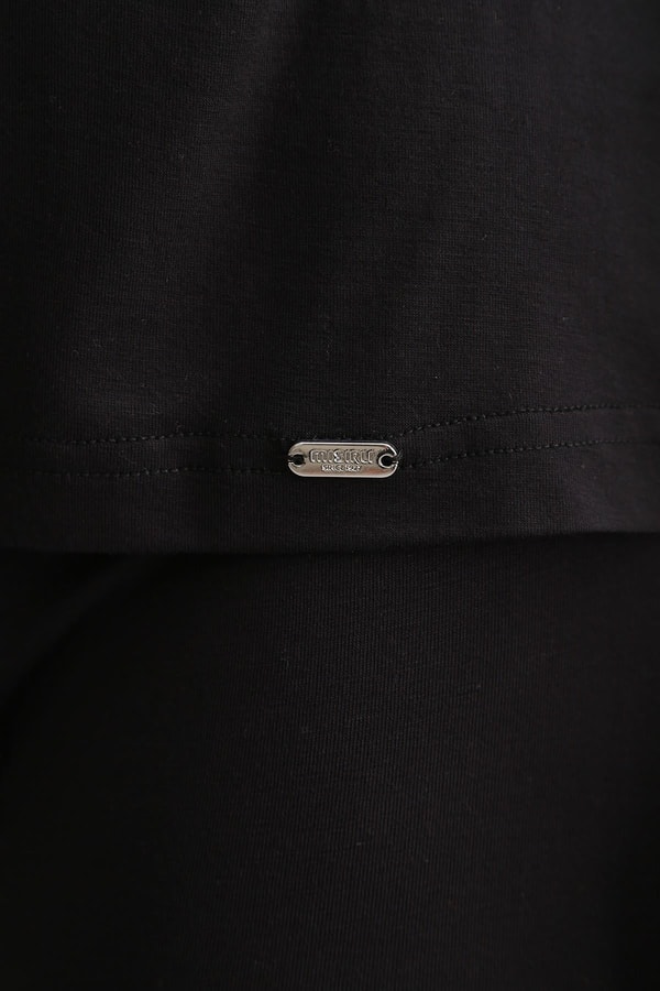 Mısırlı ORGANIC Pamuklu ZEUS LUXURY Regular Fit V Yaka Sporcu Atlet / T-Shirt Siyah