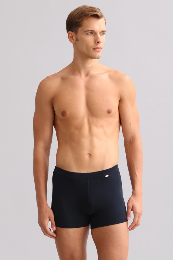 Mısırlı ORGANIC Pamuklu ZEUS LUXURY Regular Fit Metal Armalı Boxer Lacivert