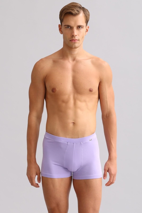 Mısırlı ORGANIC Pamuklu ZEUS LUXURY Regular Fit Metal Armalı Boxer Mor