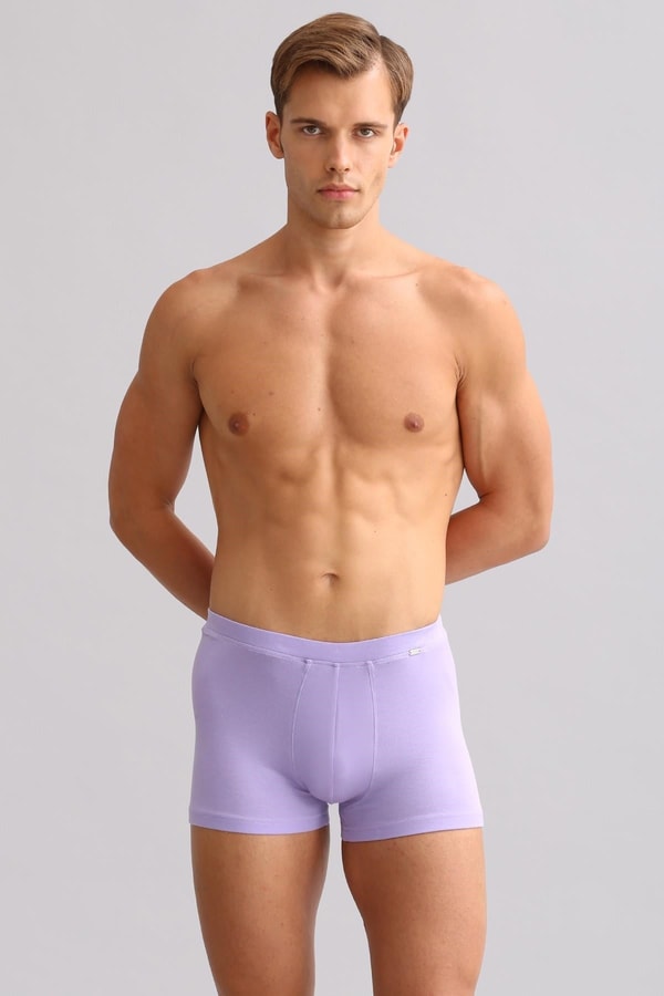 Mısırlı ORGANIC Pamuklu ZEUS LUXURY Regular Fit Metal Armalı Boxer Mor