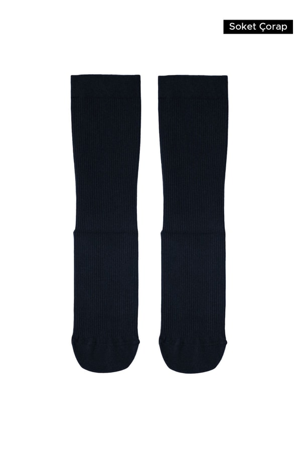 Mısırlı Unisex Bambu Özel Sıkılaştırıcı Teknolojiyle Uçuş ve Pilot Soket Çorap Lacivert