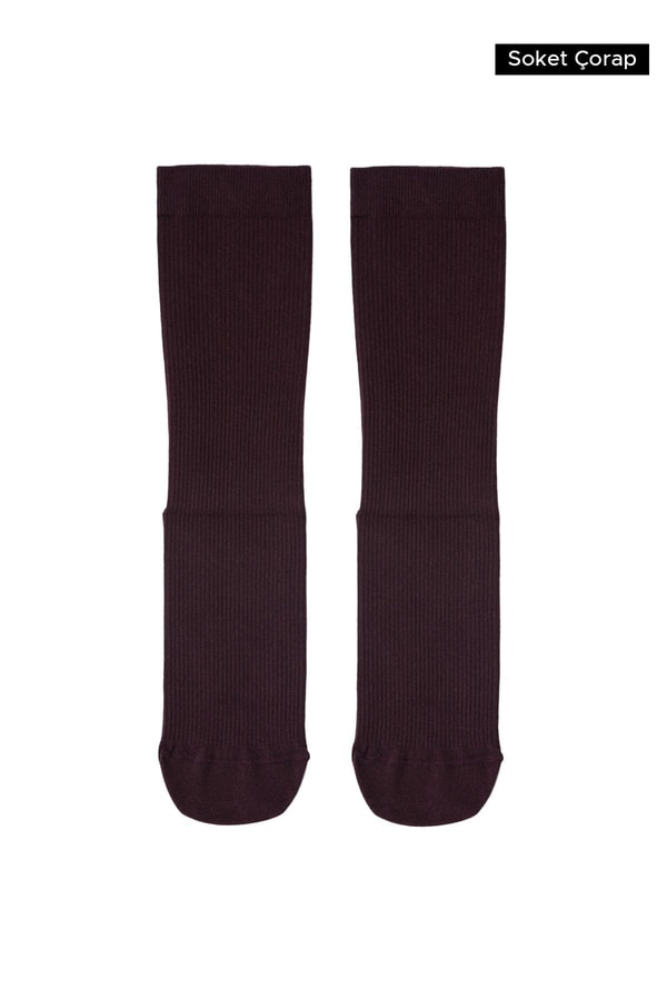 Mısırlı Unisex Bambu Özel Sıkılaştırıcı Teknolojiyle Uçuş ve Pilot Soket Çorap Mor