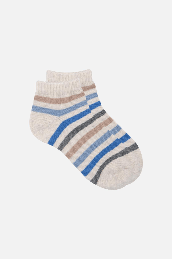 Mısırlı Unisex Pamuklu 3 Çift Çocuk Patik Çorap Çok Renkli