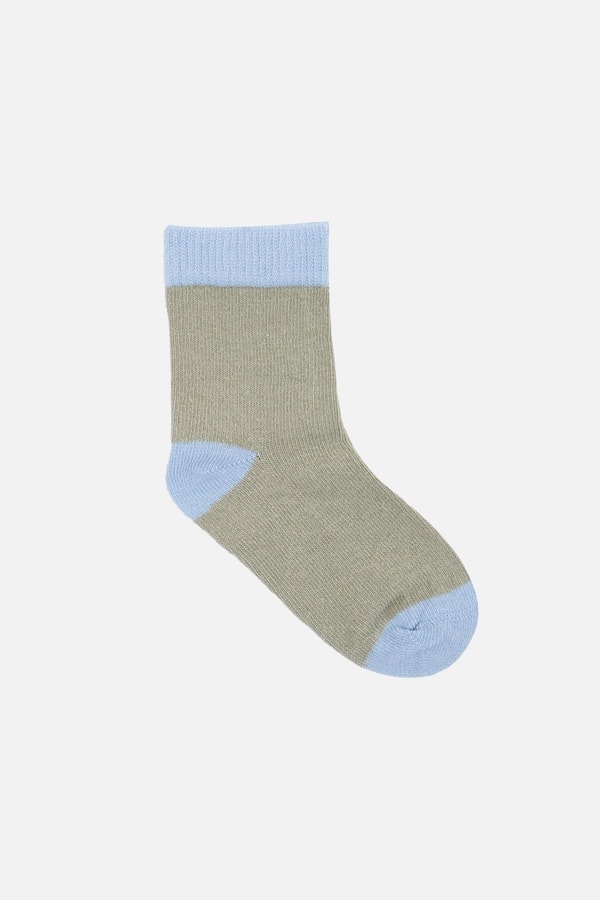 Mısırlı Unisex Pamuklu 5 Çift Bebek ve Çocuk Çorap Çok Renkli